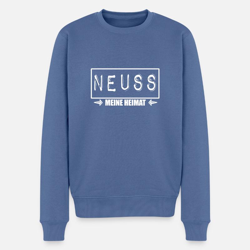 NEUSS MEINE HEIMAT - Männer Premium Bio Pullover - Taubenblau