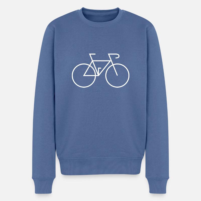 Rennrad - Männer Premium Bio Pullover - Taubenblau