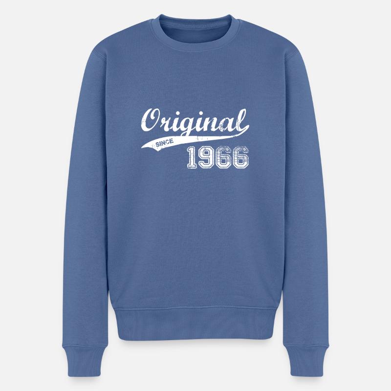 1966 - Männer Premium Bio Pullover - Taubenblau