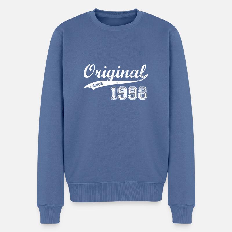 1998 - Männer Premium Bio Pullover - Taubenblau