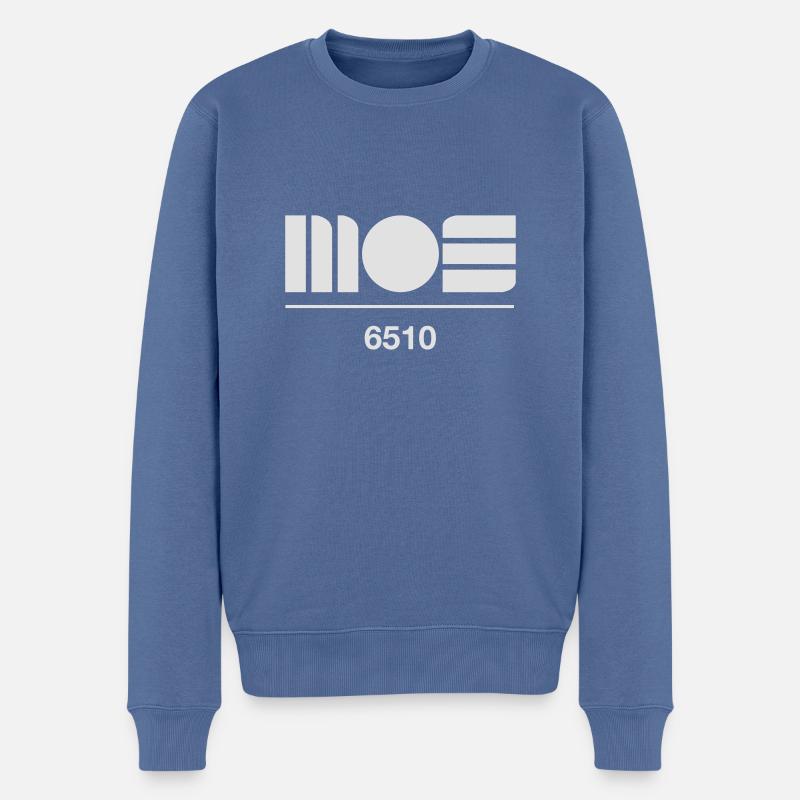 MOS 6510 - Männer Premium Bio Pullover - Taubenblau