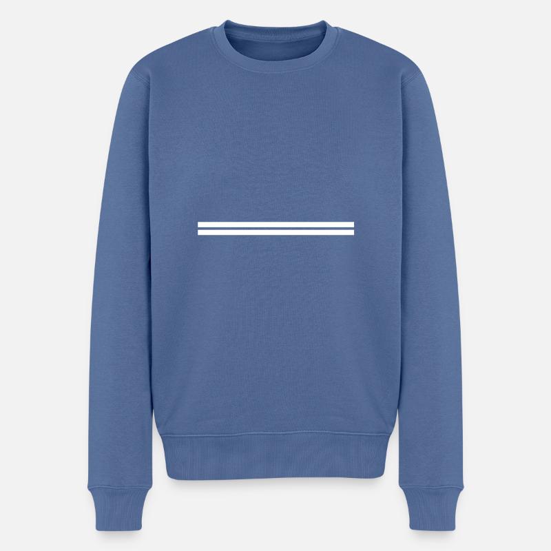 Weise Balken - Männer Premium Bio Pullover - Taubenblau