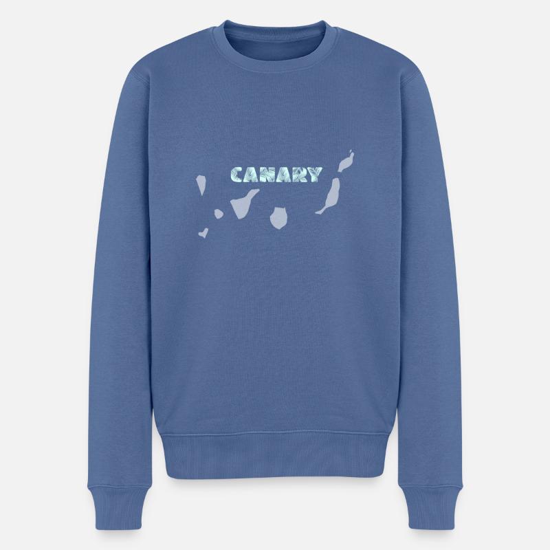 CANARIES - Pull Premium bio Homme - bleu pigeon