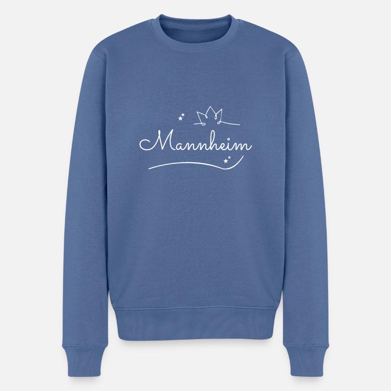 Mannheim Monnem Mannheimat - Pull Premium bio Homme - bleu pigeon