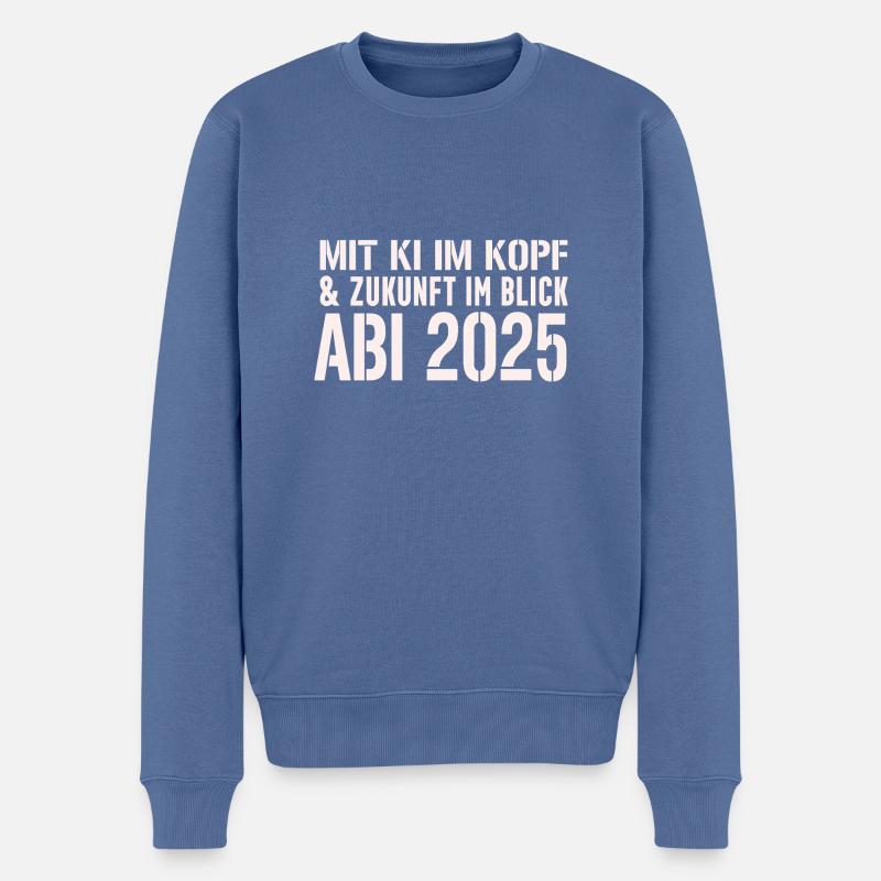 Abi KI 2025 - Männer Premium Bio Pullover - Taubenblau