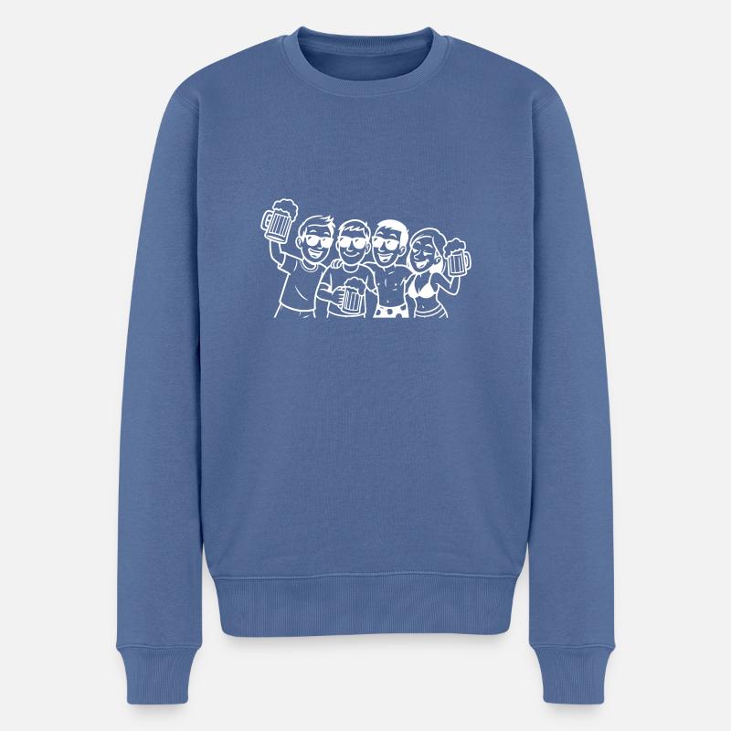 Party Crew Bière Vacances - Pull Premium bio Homme - bleu pigeon