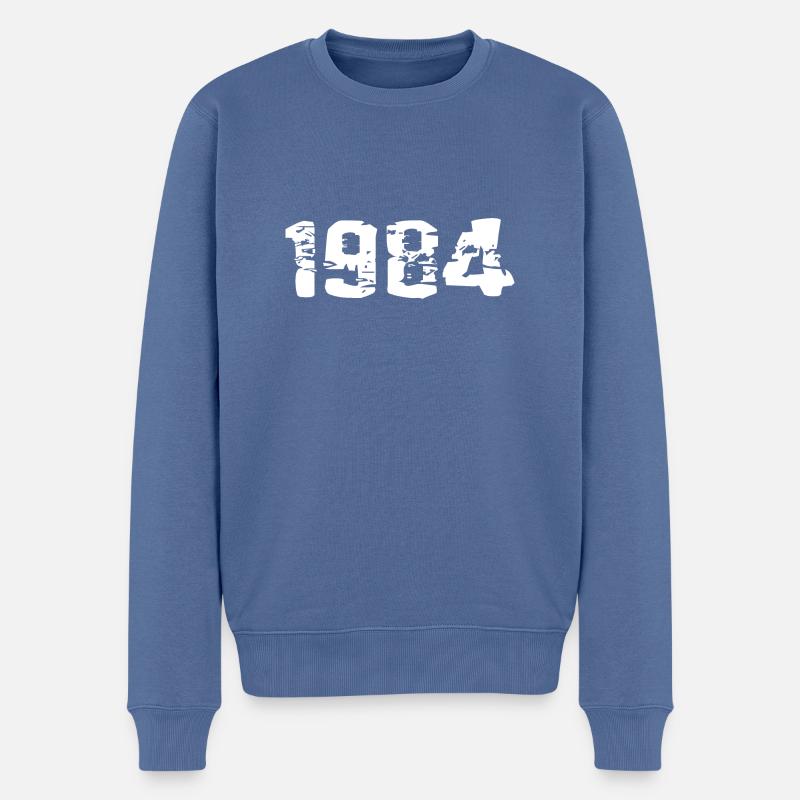 année de naissance - Pull Premium bio Homme - bleu pigeon