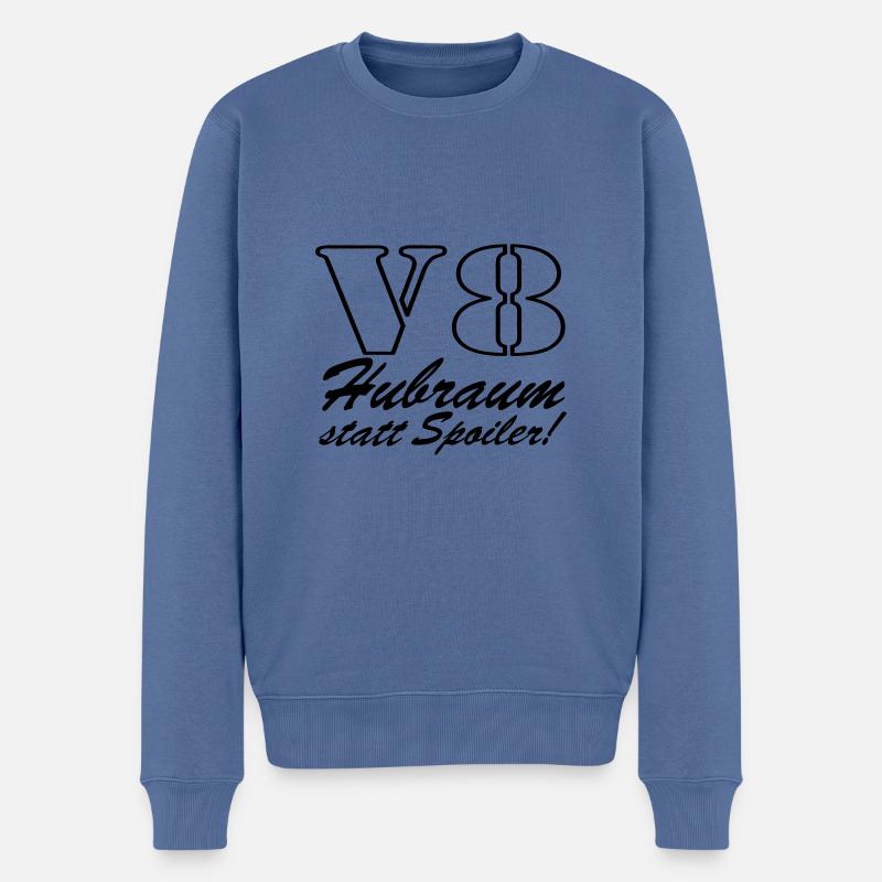 V8,Muscle-Car,Werkstatt,Garage,Auto,Tuning,(25) - Männer Premium Bio Pullover - Taubenblau