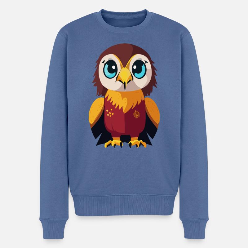 Adler - Männer Premium Bio Pullover - Taubenblau