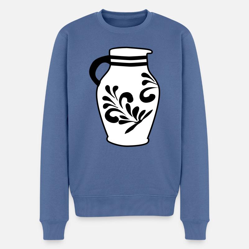 Bembel Design - Männer Premium Bio Pullover - Taubenblau