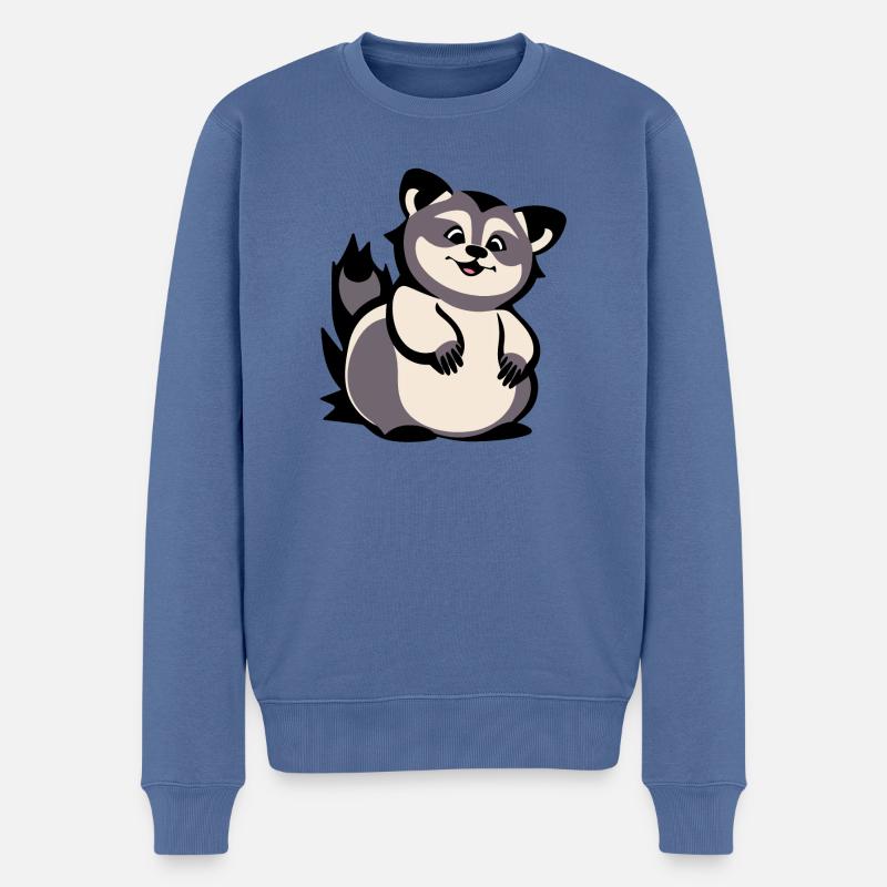 Juste un raton laveur mignon - Pull Premium bio Homme - bleu pigeon