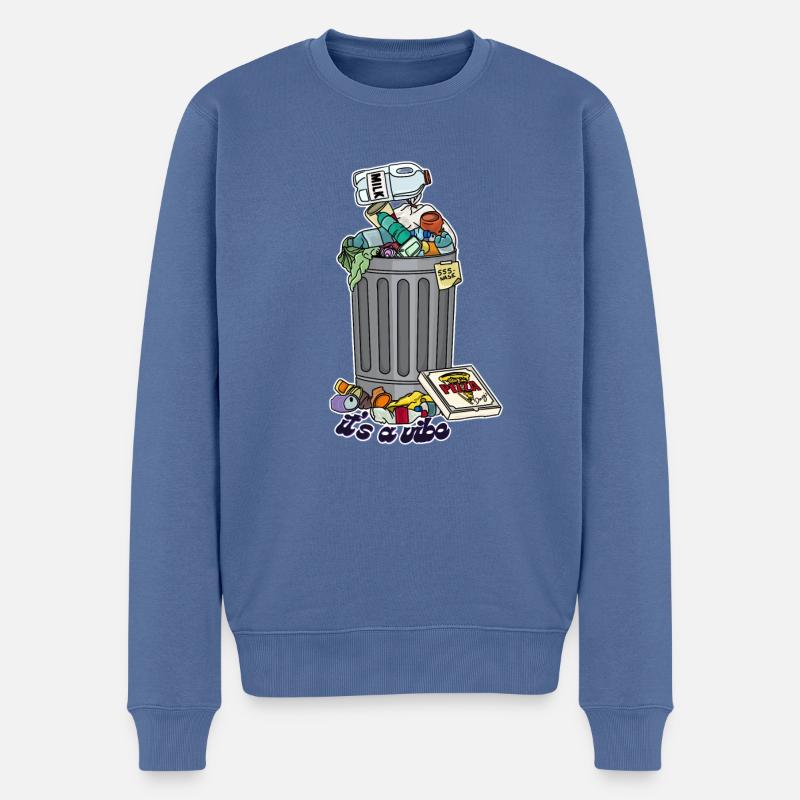 KING OF QUEENS - Dougs Trash Art - Männer Premium Bio Pullover - Taubenblau