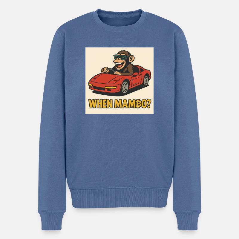 Bitcoin rencontre Monkey Joe - Pull Premium bio Homme - bleu pigeon