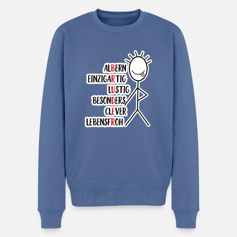 Bruder - Männer Premium Bio Pullover - Taubenblau