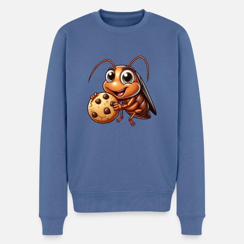 Süße Kakerlake Cookie Cartoon Dessert - Männer Premium Bio Pullover - Taubenblau