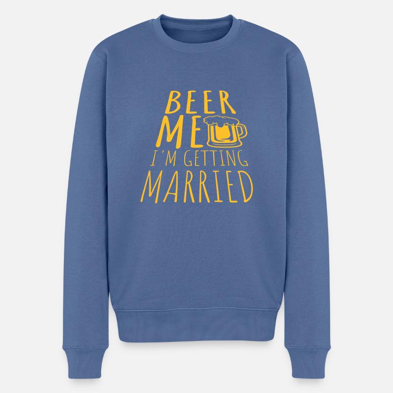 Beer Me Getting Married - Männer Premium Bio Pullover - Taubenblau