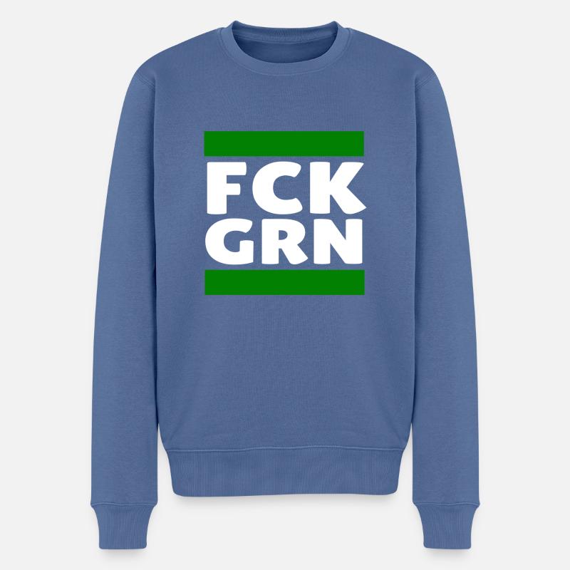 Gegen die Grünen - Männer Premium Bio Pullover - Taubenblau