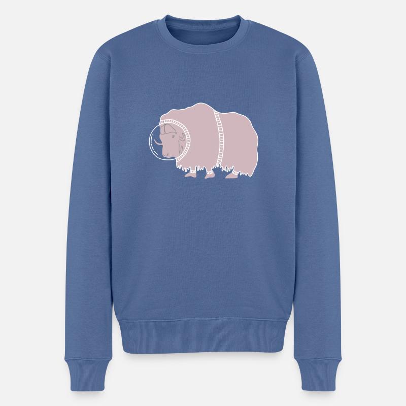 ESPACE BULL - Pull Premium bio Homme - bleu pigeon