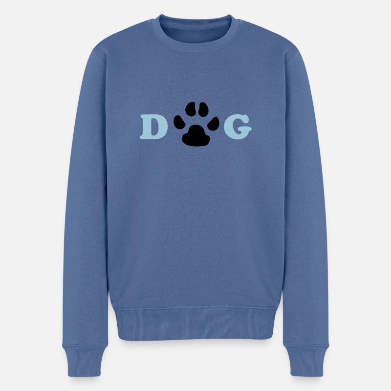 Dog 1 - Männer Premium Bio Pullover - Taubenblau