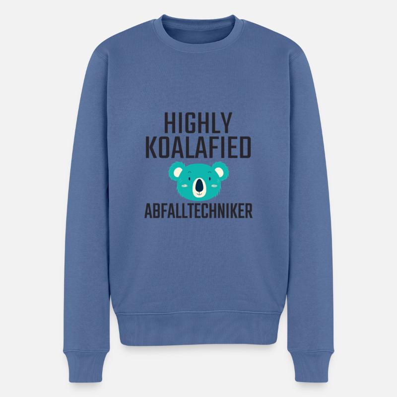 Technicien des déchets Koalafied - Pull Premium bio Homme - bleu pigeon