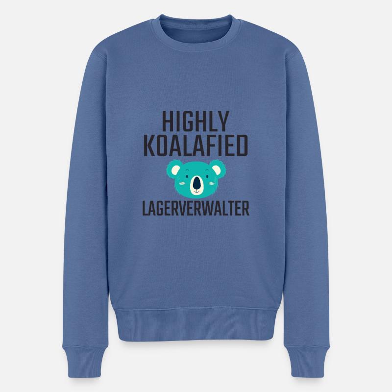 Lagerverwalter Koalafied - Männer Premium Bio Pullover - Taubenblau