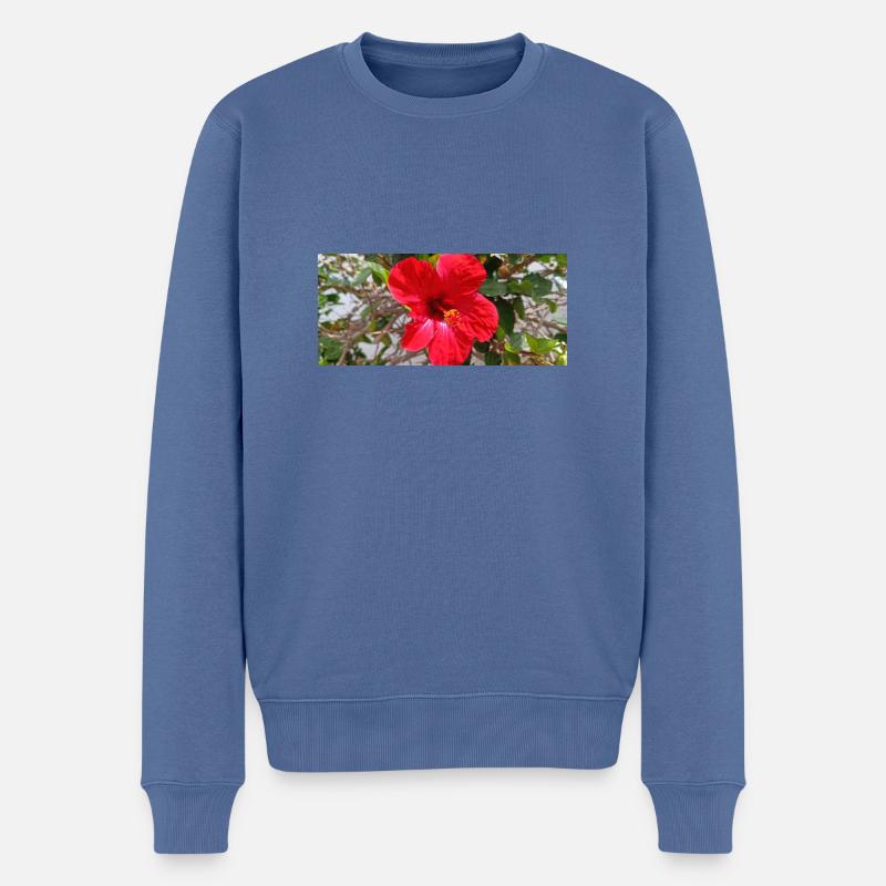 Fleur canarienne - Pull Premium bio Homme - bleu pigeon