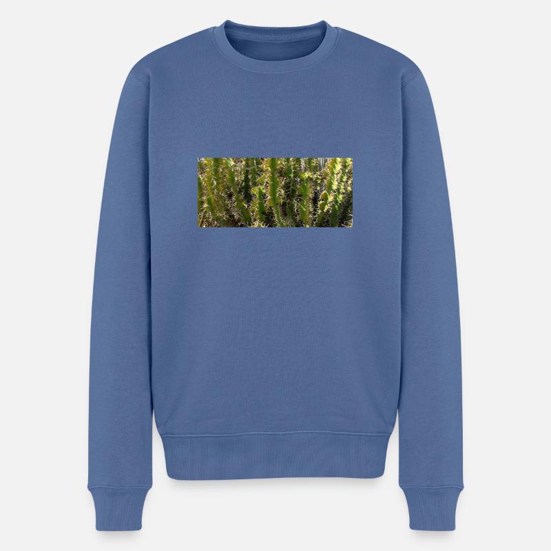 Cactus magnifique des Canaries - Pull Premium bio Homme - bleu pigeon