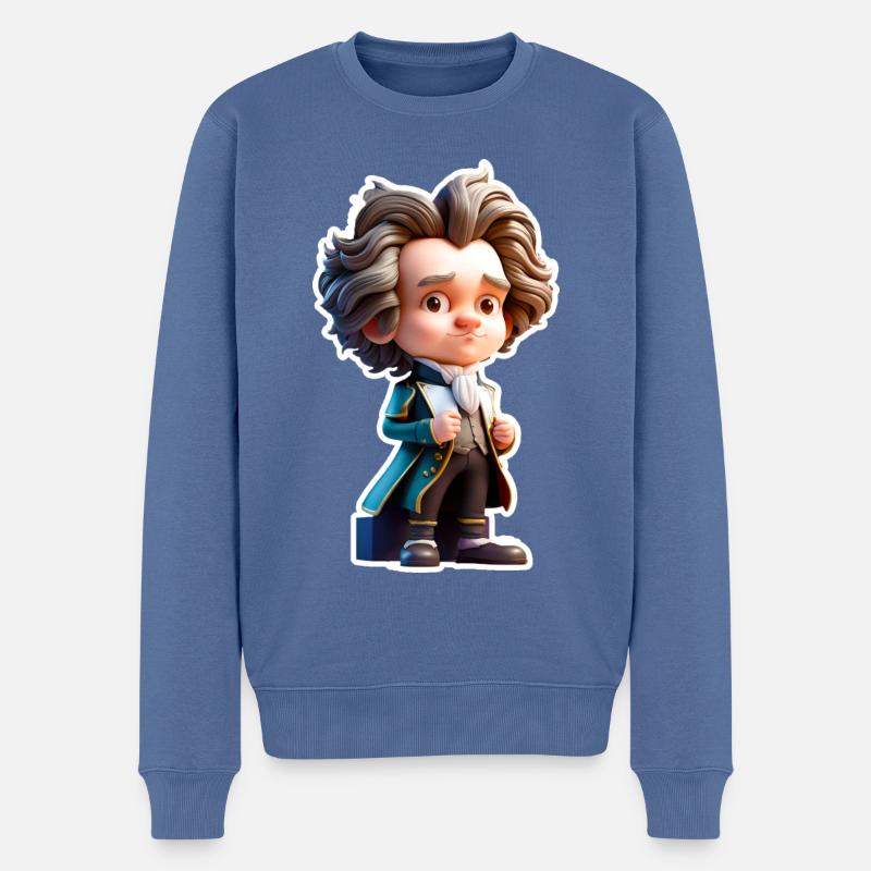 The little Beethoven - Männer Premium Bio Pullover - Taubenblau