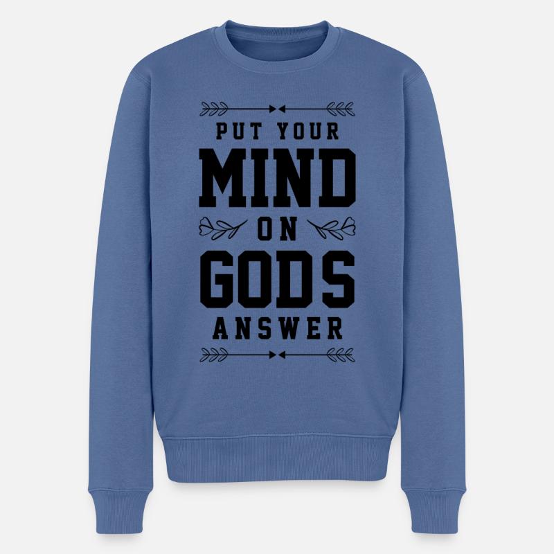 bibel verse - Männer Premium Bio Pullover - Taubenblau