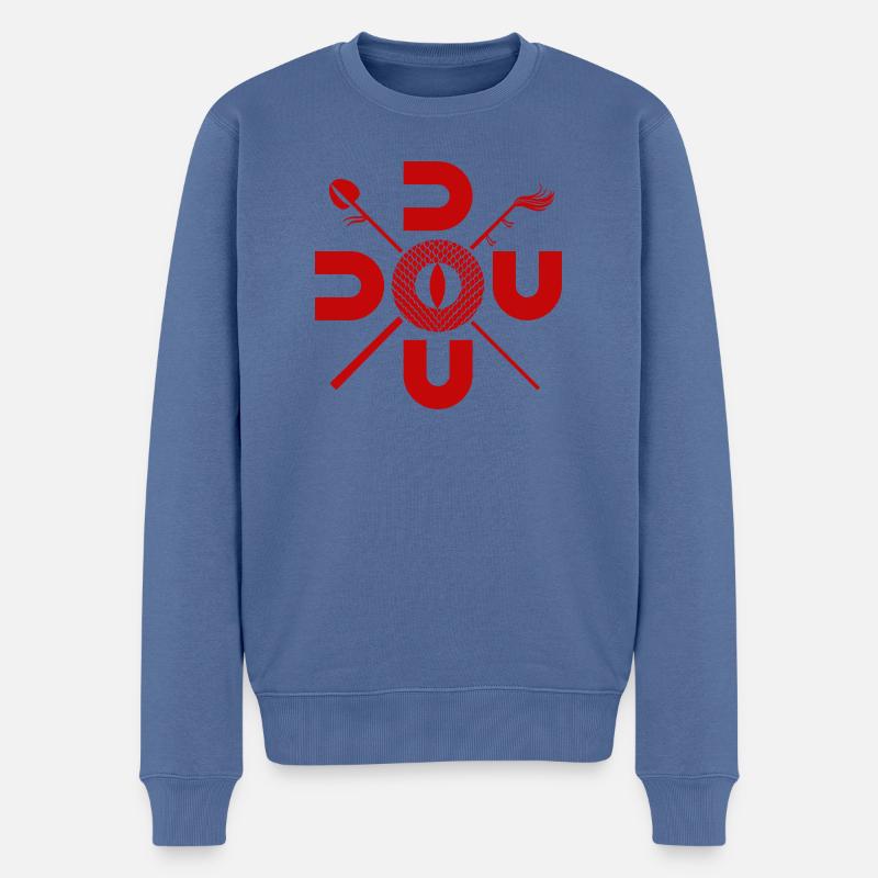 Symboles du Doudou - Pull Premium bio Homme - bleu pigeon