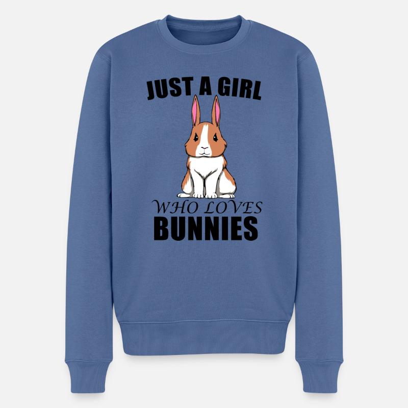 Hasen Fan Kaninchen Hasen Mama Mädchen - Männer Premium Bio Pullover - Taubenblau