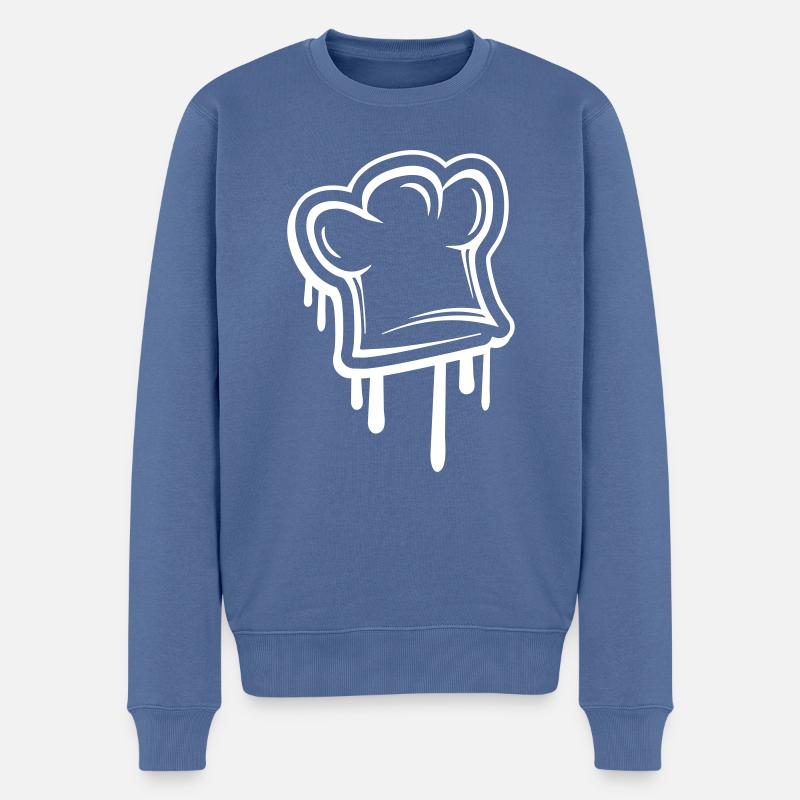 kochmütze kochen - Männer Premium Bio Pullover - Taubenblau