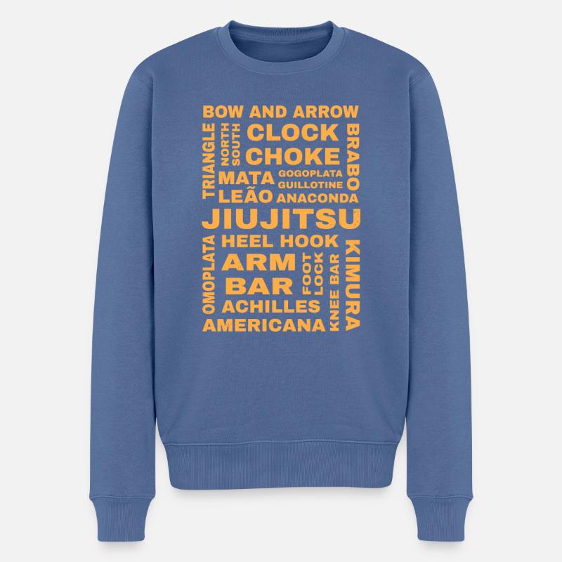 BJJ Brazilian Jiu Jitsu - Männer Premium Bio Pullover - Taubenblau