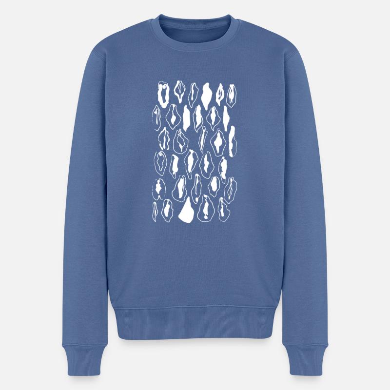 Vagina - Männer Premium Bio Pullover - Taubenblau