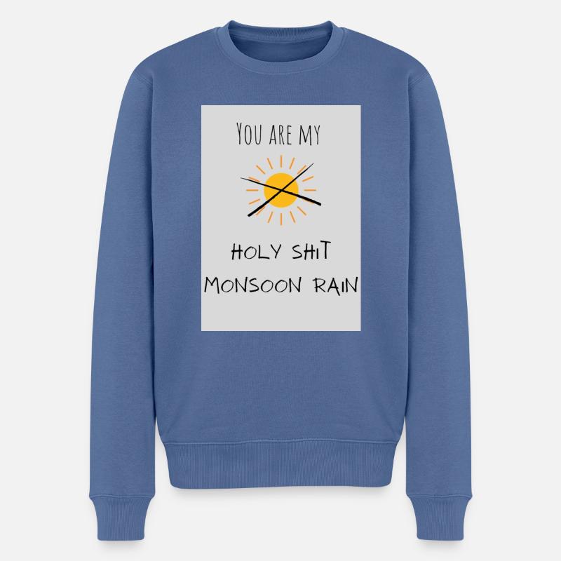 Holy Shit - Männer Premium Bio Pullover - Taubenblau