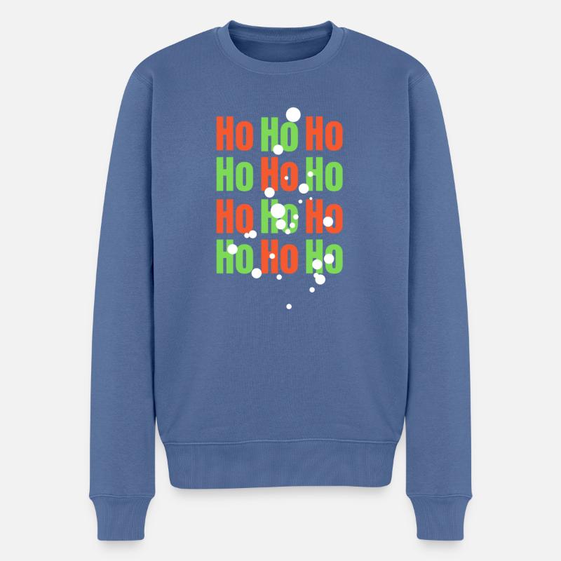 Ho ho ho - Männer Premium Bio Pullover - Taubenblau