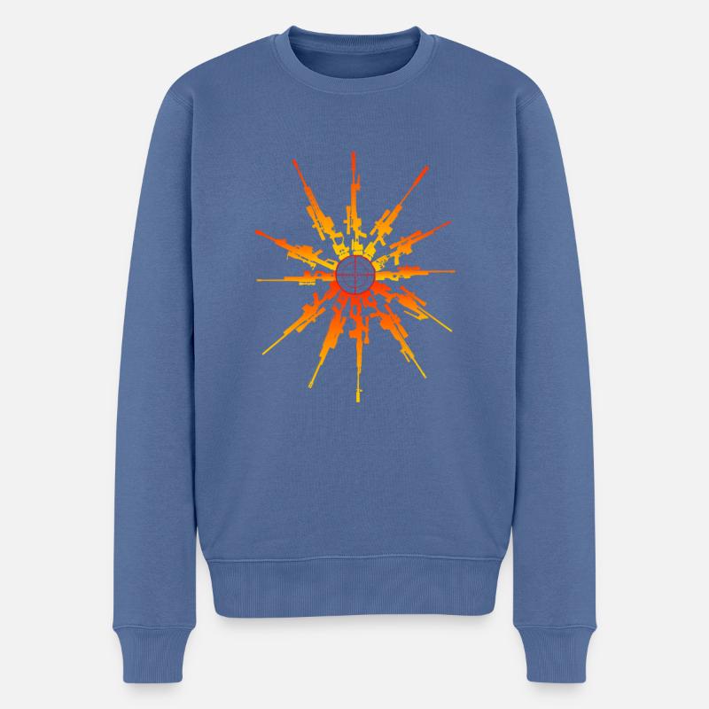 Soleil - Pull Premium bio Homme - bleu pigeon