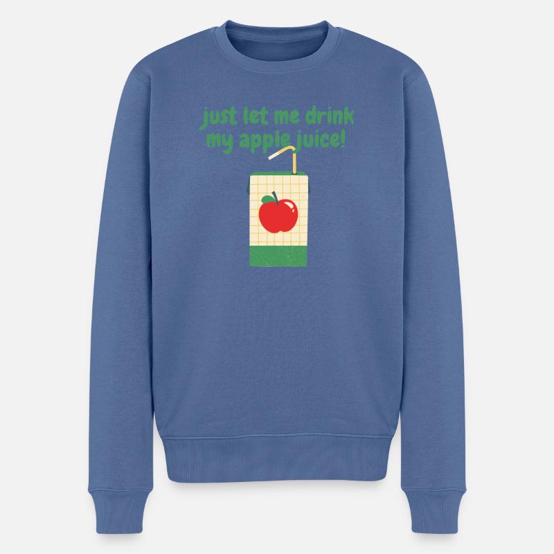 Apfelsaft! - Männer Premium Bio Pullover - Taubenblau