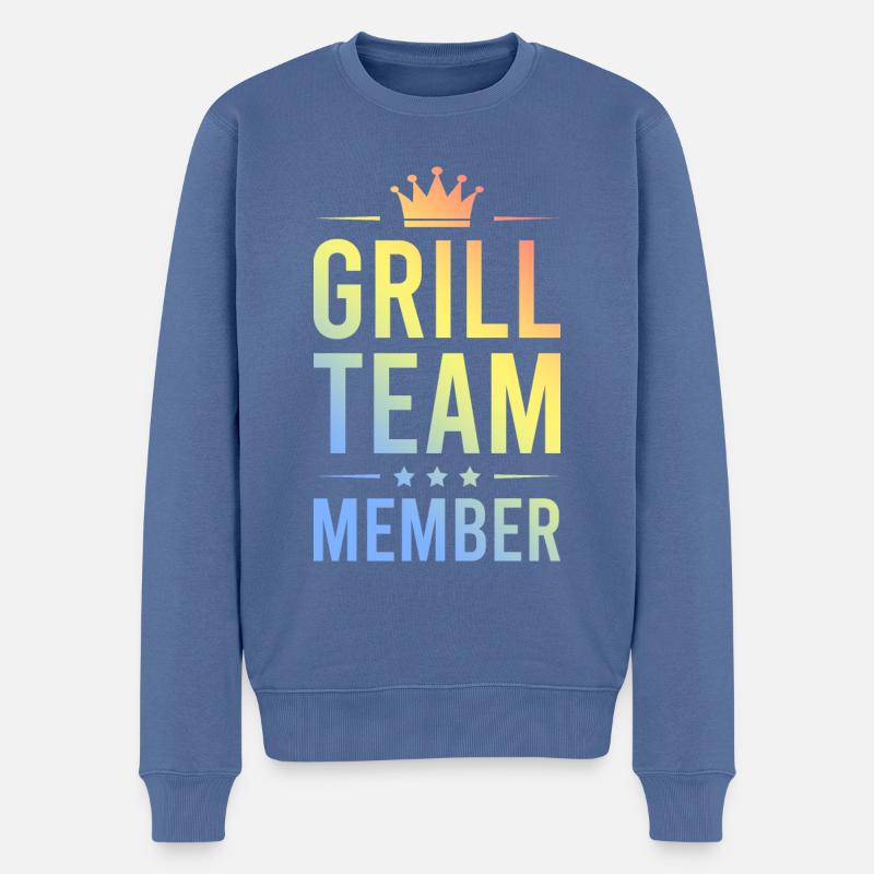 Grill Team Bunt - Pull Premium bio Homme - bleu pigeon