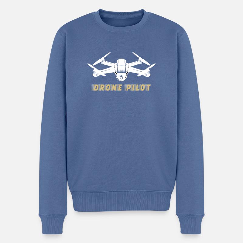 Drone Pilot Drohne - Männer Premium Bio Pullover - Taubenblau