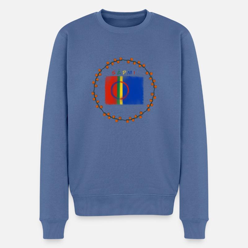 Sapmi - Männer Premium Bio Pullover - Taubenblau