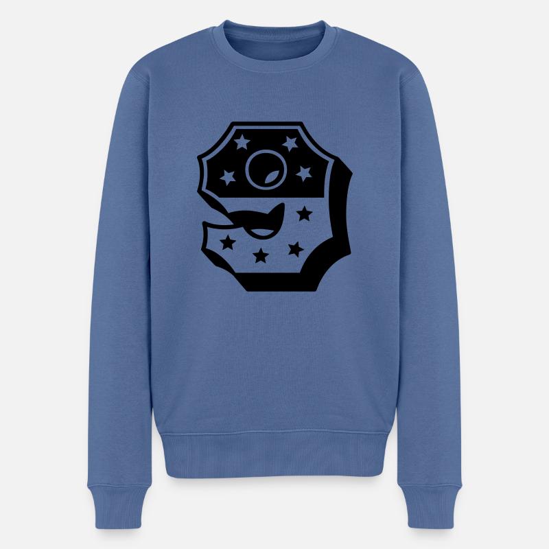 9 - Pull Premium bio Homme - bleu pigeon