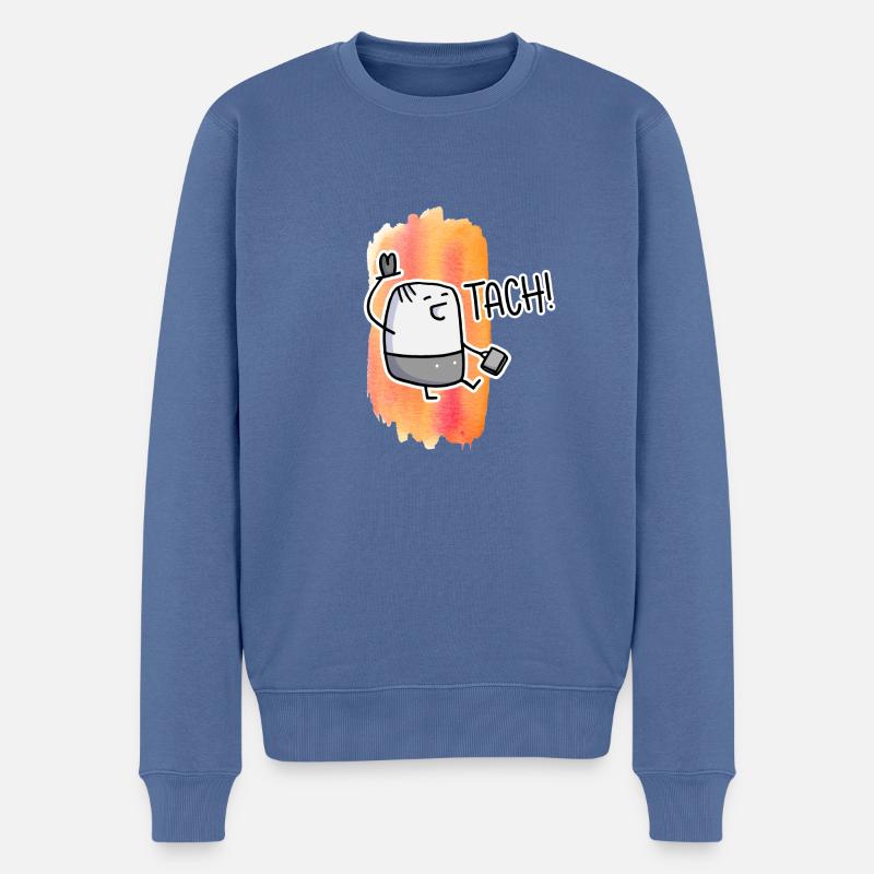 Tach! - Pull Premium bio Homme - bleu pigeon