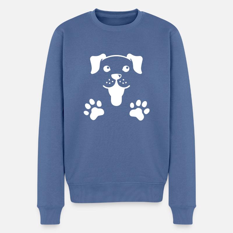 Chien Hund - Pull Premium bio Homme - bleu pigeon