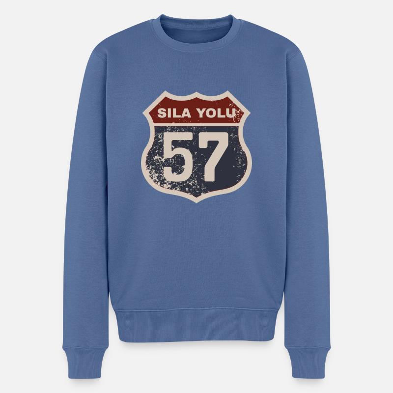 Sinop - Pull Premium bio Homme - bleu pigeon