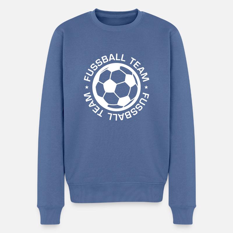 Fussball Team - Männer Premium Bio Pullover - Taubenblau