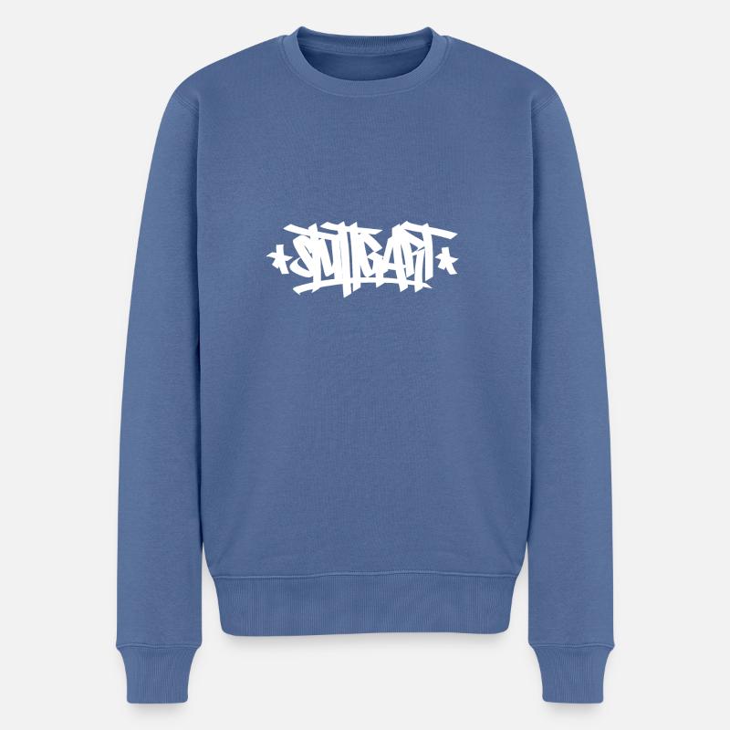 jour Stuttgart - Pull Premium bio Homme - bleu pigeon