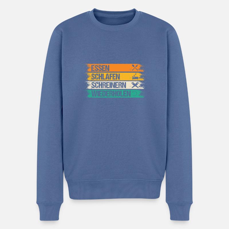 Charpentier, Charpentier, Charpentier - Pull Premium bio Homme - bleu pigeon