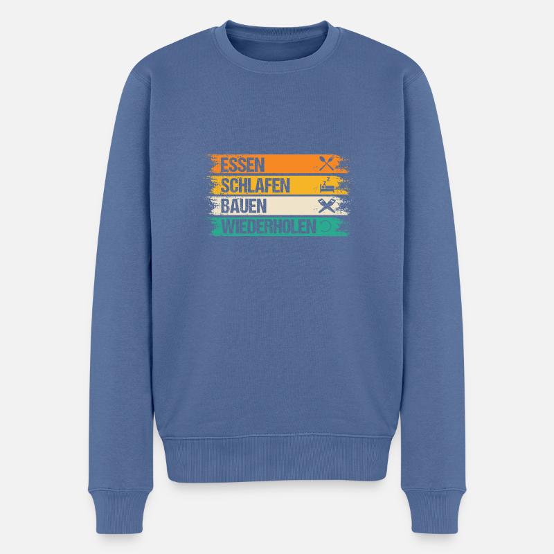 Zimmermann Zimmerer - Männer Premium Bio Pullover - Taubenblau