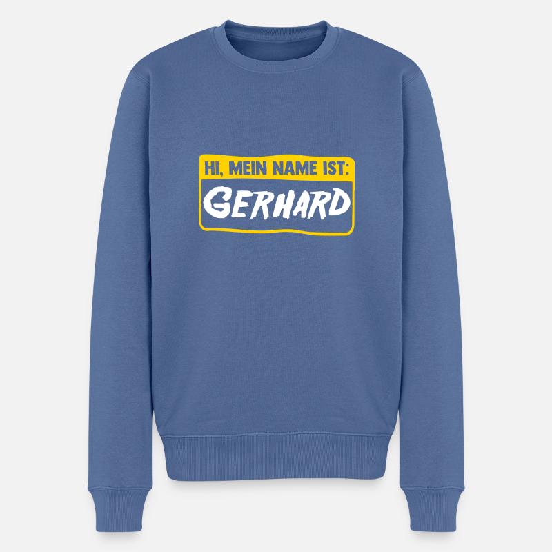 Gerhard - Pull Premium bio Homme - bleu pigeon